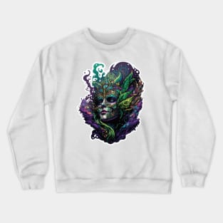 Mardi Gras Mask Queen Crewneck Sweatshirt